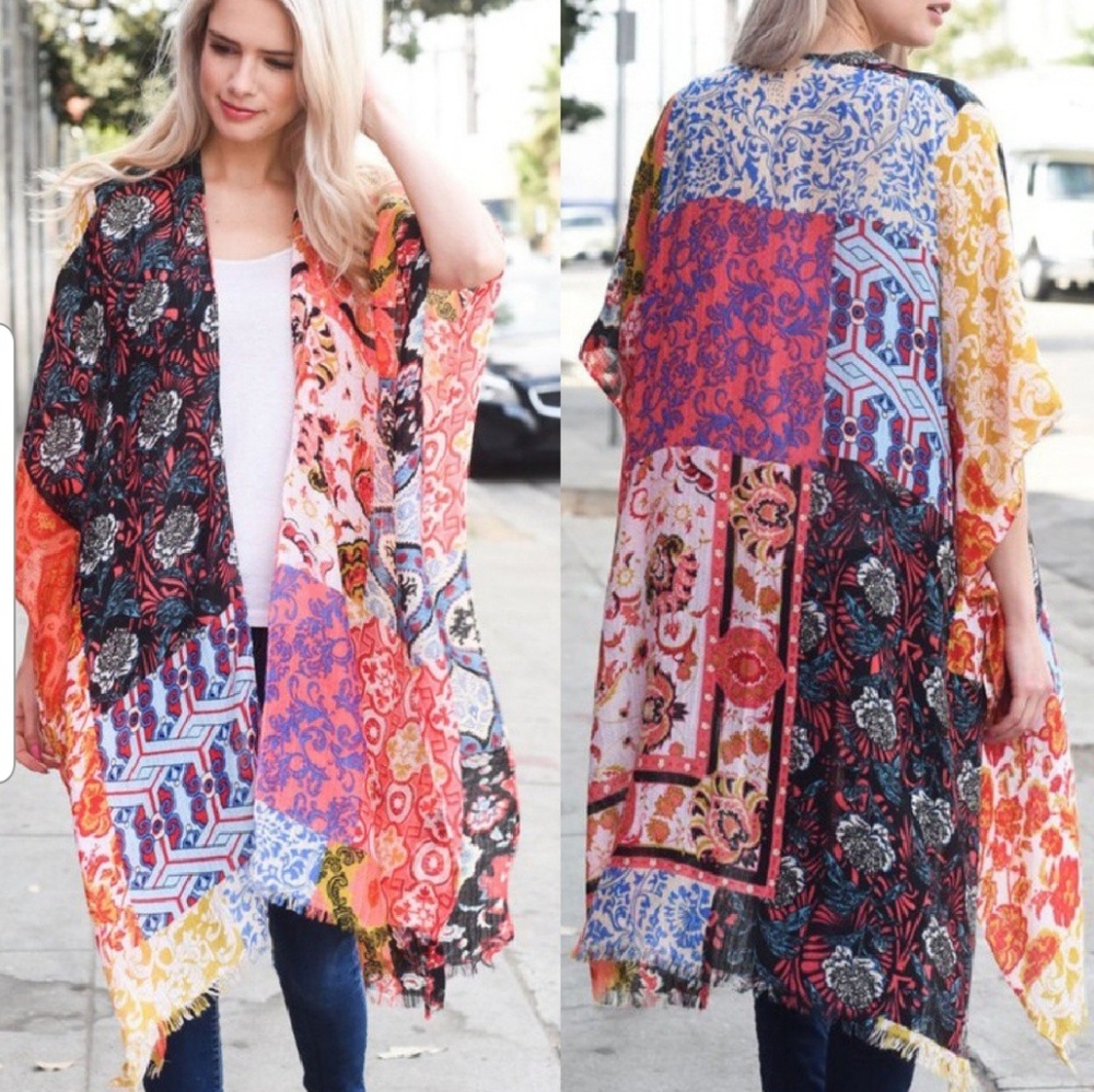 ๐บ Bohemian Scarf Shawl Wrap Patchwork a MUST!๐ป - Picture 1 of 2